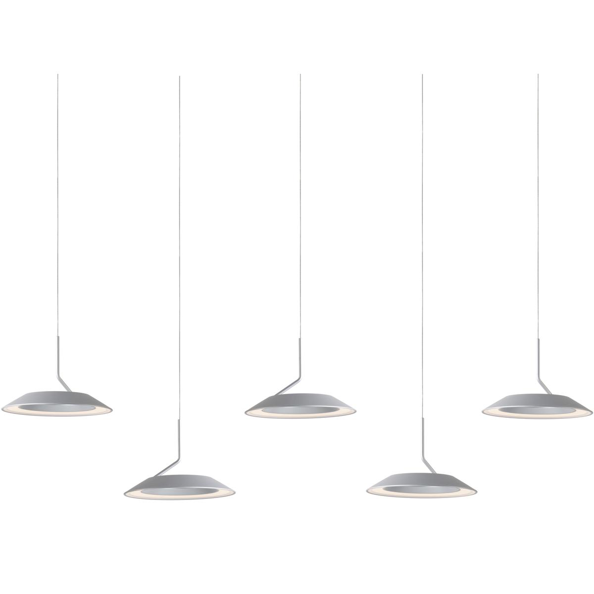 Koncept RYP-L5-SW-SIL Royyo LED 6.5 inch Silver Pendant Ceiling Light